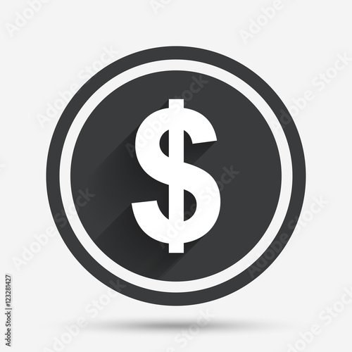 Fotografia, Obraz Dollar sign icon. USD currency symbol.