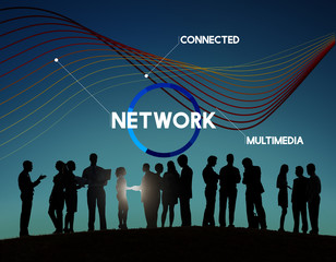 Wall Mural - Network Communication Connection Web concept