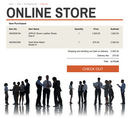Wall Mural - E-commerce Online Shopping Website Technology Concept
