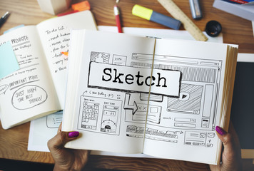 Wall Mural - sketch ideas design conceptualize plan concept