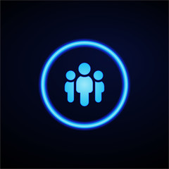 Sticker - Glowing App Button - Dark