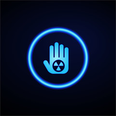 Poster - Glowing App Button - Dark