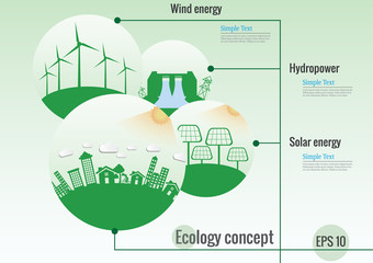 ecology connection concept background . vector infographic illu