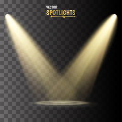 Aufkleber - Vector Spotlights. Scene. Light Effects.