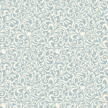 Seamless Background Of Blue Color In The Style Of Baroque