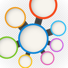 Poster - Abstract blot scheme on transparent. Template for a text