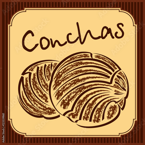 Download Conchas - Mexican sweet bread - vector vettoriale Stock ...