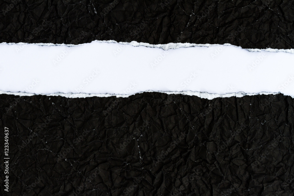 Ripped crumpled black paper with space Stock Photo | Adobe Stock