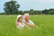 © aletia2011 - senior couple  in summer field