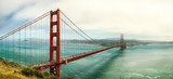 Fototapeta Mosty linowy / wiszący - Golden Gate Overview