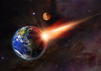 Poster - Attack of the asteroid on the Earth 