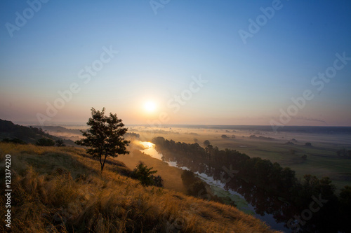morning in the river Tapéta, Fotótapéta