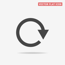 Replay Icon. Vector Concept Illustration For Design.