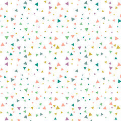 Party celebration confetti triangles pattern.