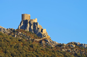 Wall Mural - Queribus Burg - castle Queribus in France