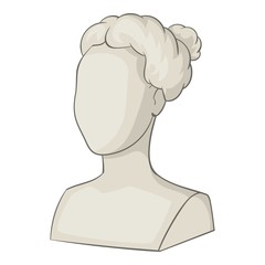 Wall Mural - Sculpture head of woman icon. Cartoon illustration of sculpture head of woman vector icon for web