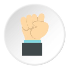 Poster - Clenched fist icon. Flat illustration of clenched fist vector icon for web