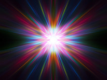Abstract Colorful Radiant Explosion