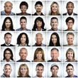 © grinny - Set of smiling people face.