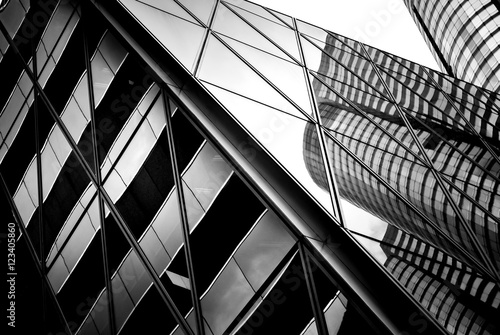 Fotomural Ventanas, empresa / negocio, edificio, Hong, kong, b & w, color