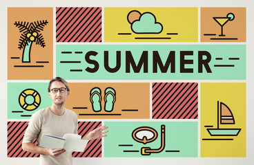 Poster - Summer Holiday Rest Vacation Relaxation Concept