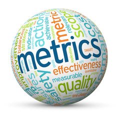 Wall Mural - METRICS Tag Cloud On Sphere