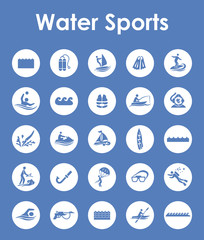 Wall Mural - set of water sports simple icons
