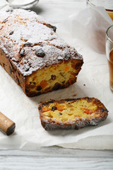 Wall Mural - pound cake with candied fruits