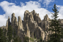 Cathedral Spires / Scenic Rock Formations In The Black Hills Of South Dakota.