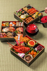 典型的なおせち料理 General Japanese New Year dishes(osechi)
