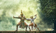 © Sasint - Khon is traditional dance drama art of Thai classical masked, this performance is Ramayana epic