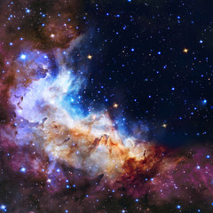 Wall Mural - galaxy illustration, space background with stars, nebula, cosmos clouds