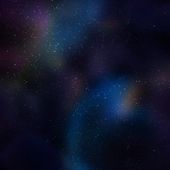 Wall Mural - galaxy illustration, space background with stars, nebula, cosmos clouds