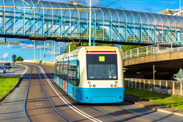 Poster - Tram on a street of Gothenburg - Sweden