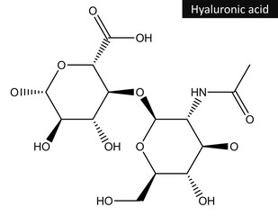 Sticker - Molecular structure of hyaluronic acid