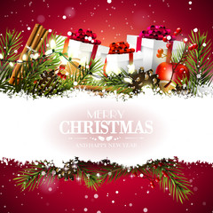 Wall Mural - christmas greeting card