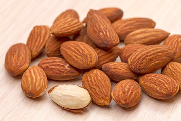 Wall Mural - Almond nuts on the table