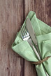 Knife and Fork on wooden background
