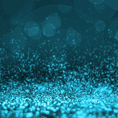 Poster - Abstract light blue glitter perspective to blank background,Stud