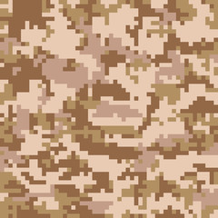 Wall Mural - seamless digital desert camouflage pattern vector
