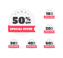 Special Offer % Off Labels