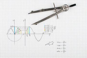 sine function - maths concept