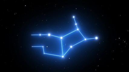 Wall Mural - virgo constellation on a beautiful starry night background