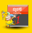 Funny Jester Character – April Fool Day Calendar