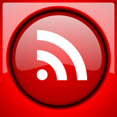 Aufkleber - rss red icon plastic glossy button