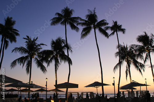 Hawaii resort sunset