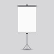 Blank paper poster on white wall. Vector eps-10.