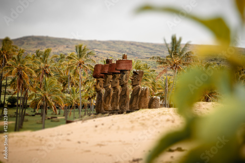 The Moai's at Anakena beach on Easter Island