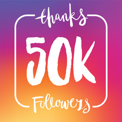 50 thousand followers social media achievement banner