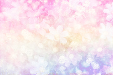 Wall Mural - soft focus cosmos flower on mulberry paper texture